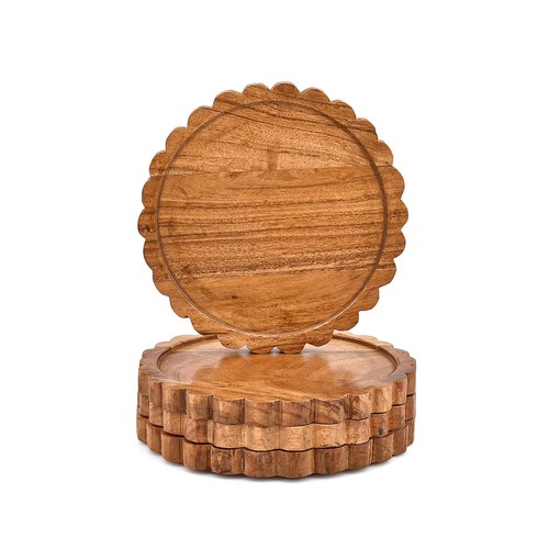 Dinner plate acacia - wood, round