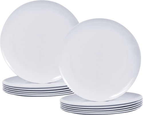 White melamine dinner - white,