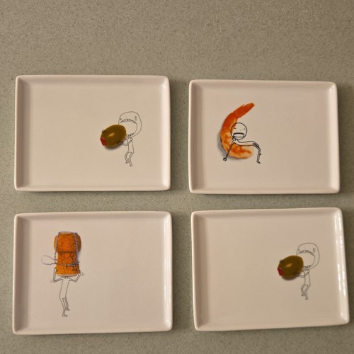 Cb2 oliver snack plates set - cb2,