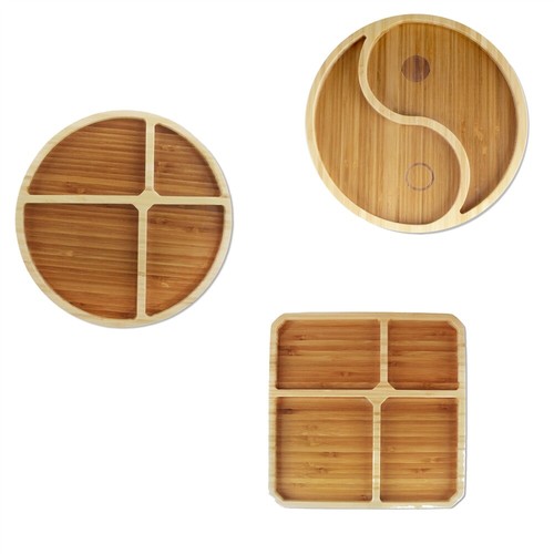 Bamboo portion control plates - bamboo,