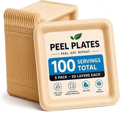 Peel plates pack - plates, (100