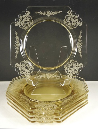 Vintage 1930 etched square - etched,