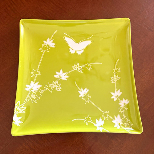 Square green melamine - 10”,