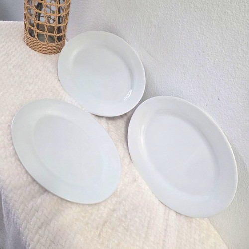 Crate barrel white - white, oval