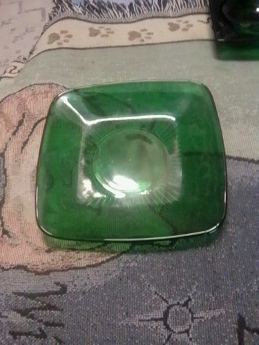Vintage dinner plate - dinner, emerald