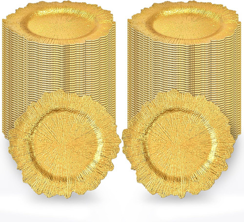 Gold charger plates - gold,