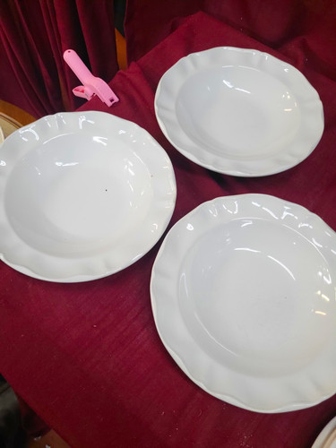 Luminarc white solid - white, round
