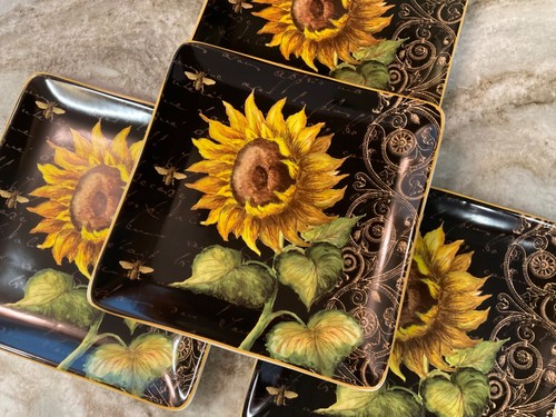 Square salad plates french - salad,