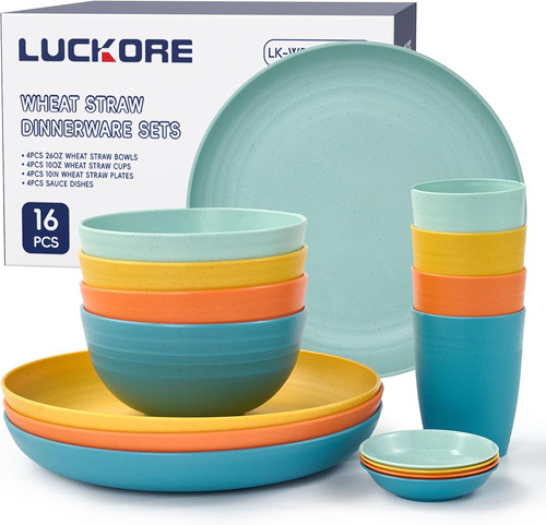 Wheat straw dinnerware sets - wheat,