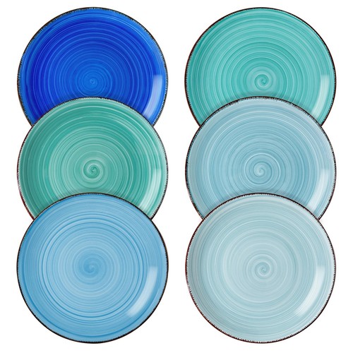 Ceramic salad plate set - 6,