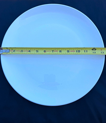 White ceramic dinner plate - ceramic,