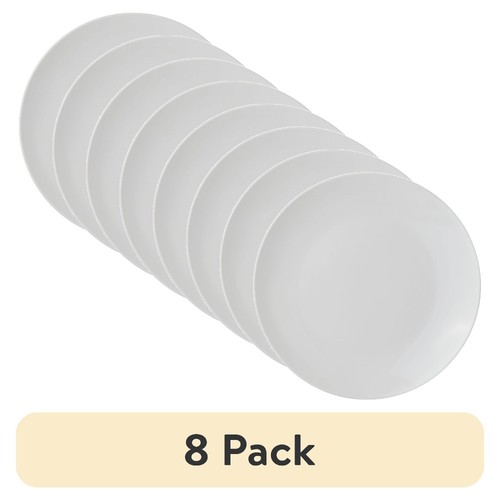 Glazed white round stoneware - glazed,
