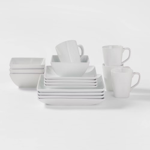 16pc porcelain square - 16pc,